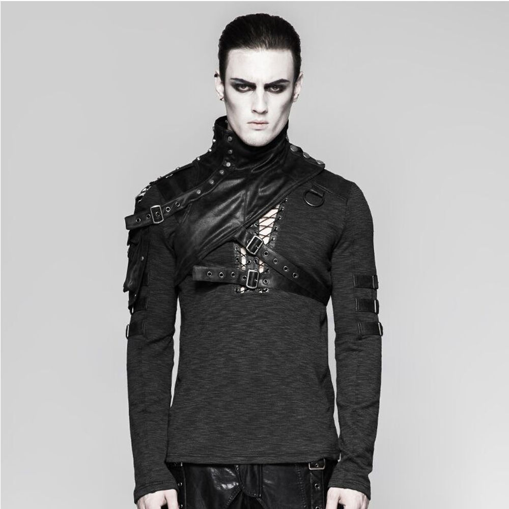 Zwarte Ramoneska Met Opschriften En Studs Punk Rock Jas